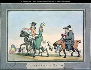 Rowlandson_The-Morning-Ride,-plate-5-from-Comforts-of-Bath,-1798