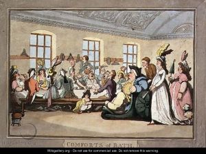 Rowlandson_The-Public-Breakfast,-plate-11-from-Comforts-of-Bath,-1798